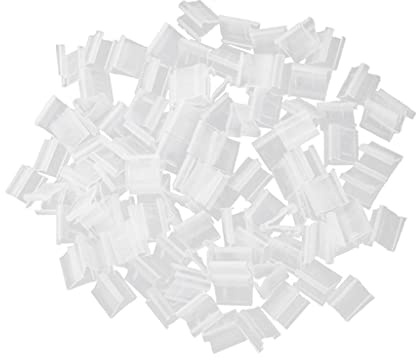 White Plastic Balloon Clips, 100-Piece V-Shape Sealer