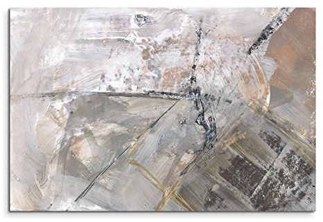 Paul Sinus Art 80x60cm Fotoleinwand Leinwanddruck Kunstdruck Wandbild grau schwarz weiß Schlieren