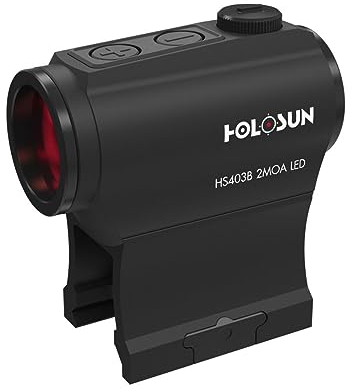 Holosun ELITE HE403B-GR Microdot Grünpunkt Visier mit 2MOA Punkt Absehen, schwarz, Picatinny Schiene, für die Jagd, Sportschießen und Softair, tactical micro green dot sight - 70134568