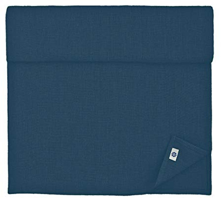 Linen & Cotton Tischläufer Hygge, 100% Leinen - Dunkelblau Blau, 40x200 cm | Stoff Tischband, Tischdeko Stoff Läufer Tisch Lang für Home Esstisch Restaurant Hotel Party Deko Sommer Ostern Weihnachten