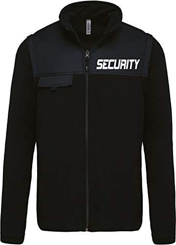 Coole-Fun-T-Shirts Security - Fleecejacke - reflektierende Folie schwarz Gr.L