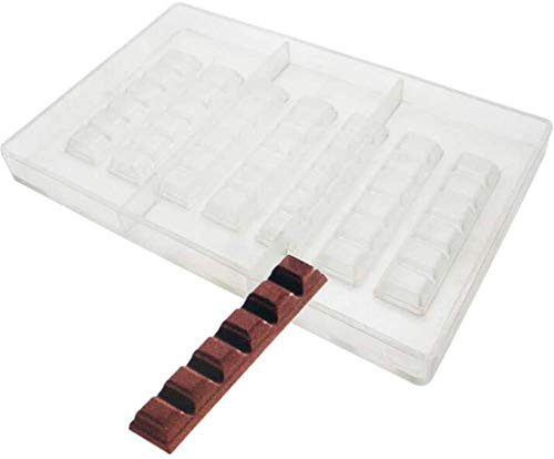 Moule en polycarbonate pour barre de chocolat - Outil de pâtisserie en plastique transparent
