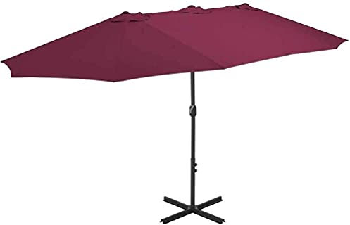 Sombrilla de jardín Sombrillas Paraguas de Sol Paraguas Rectangular Puesto a Prueba de Lluvia y Protector Solar Paraguas de Puesto al Aire Libre Comercial 460 * 270Cm Parasol GCSQF210607