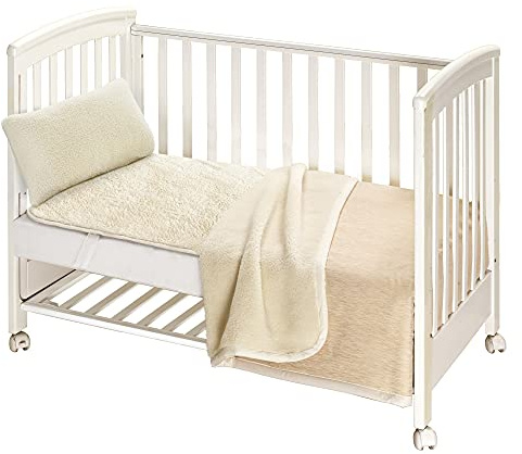 Matratzenauflage für Kinderbett Baby Soft reine Merinowolle Lambswool 60 x 120 cm