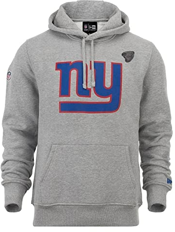 New Era New York Giants Kapuzenpullover American Football grau Team Logo Sweater mit CapSpin Pin - L