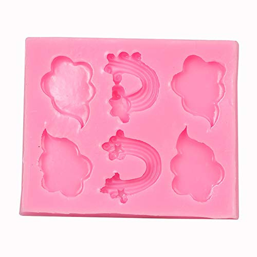 Silikonbackform 2 Stück Fondant Tortenformen Ton Tropfen Formen Schokolade Regenbogen Wolke Silikonformen
