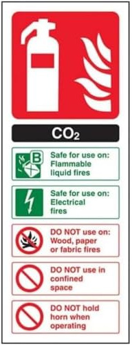 Feuerlöscher, CO2-ID, 75 x 200 mm, 10 Stück