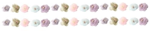 STOBOK 30 Stk Stoffzubehör selber machen Zubehör für Blumenkragen Chiffon-Rosenstoff Kleiderdekoration Band Blumen Bögen Chiffonblume Tuch Dauerwelle Haarschmuck Gänseblümchen