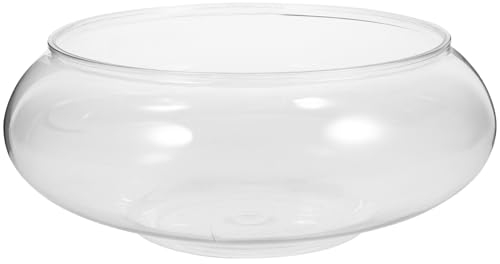 Toddmomy Large Clear, Plastic Fish Bowl Round Terrarium Vase Goldfish Bowl Hydroponic Vase Water Lily Bowl Succulent Planter for Wedding Party Home Decor