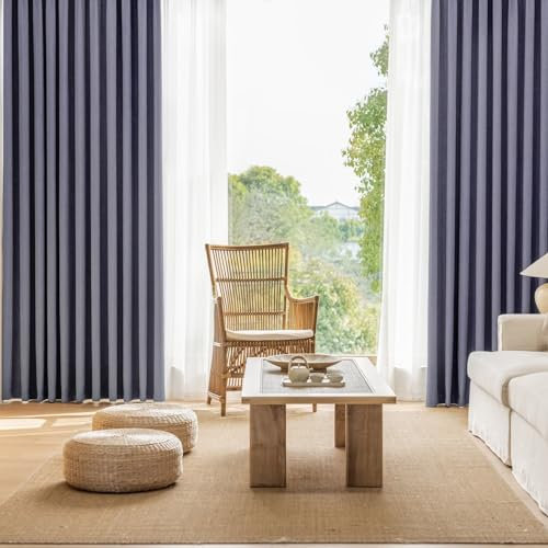 Epinki Lila Vorhang Gardinen Abdunkeln 2er Set, Jacquard Einfarbig Vorhänge Jungs Kinderzimmer, Ösen Verdunkelungsvorhänge Kräuselband Chenille für Schlafzimmer, Jeder B 86 x H 183cm