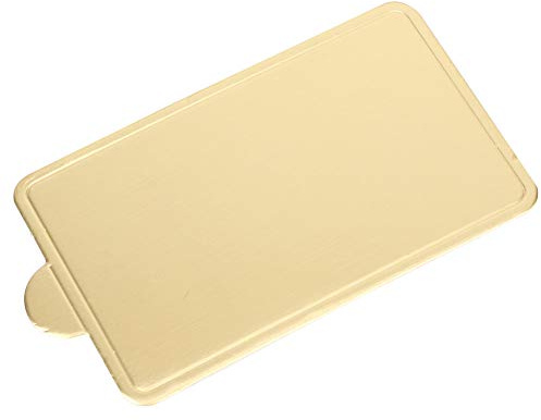 Fdit 300 Goldene Mini-Kuchenbretter, Rechteckig, Ideal für Bäckerei, Café, Hochzeit, Geburtstag, Babyparty, Party, Nachmittagstee