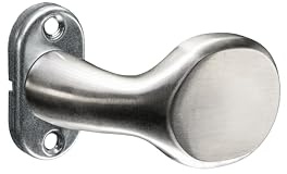 METALUSTIC Türknopf feststehend | Knopfdrücker Türknauf Türgriff aus Edelstahl Türknopfgarnitur | 8mm x140mm Schaft, Rosette, 4 Schrauben | Türknauf Silber