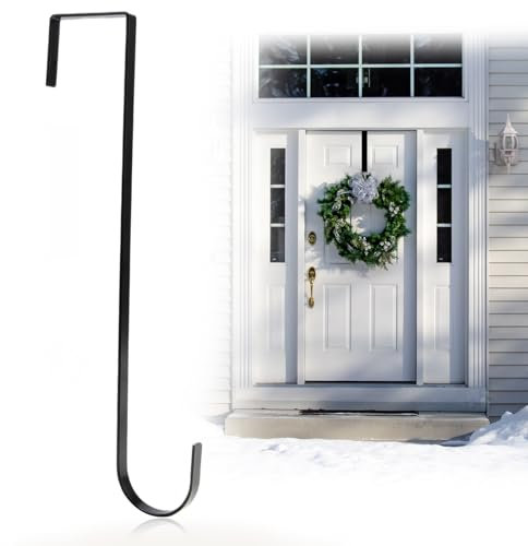 witeup Stainless Steel Over Door Hooks, Black, 10 Pack, Minimalist Functional Door Mount Coat Hanger for Cabinet, Wall, Door