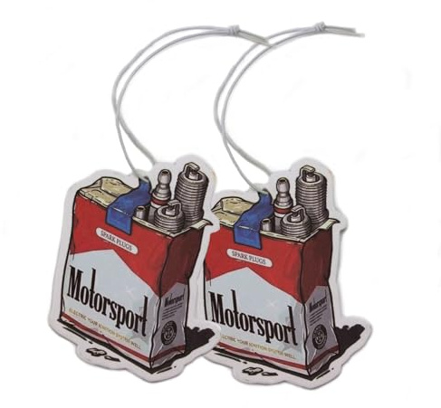 VmG-Store 2er Set Lufterfrischer Duftbaum Tuning fürs Auto Duftspender Air Freshener Duft lustiger Anhänger Design (106 Motorsport)