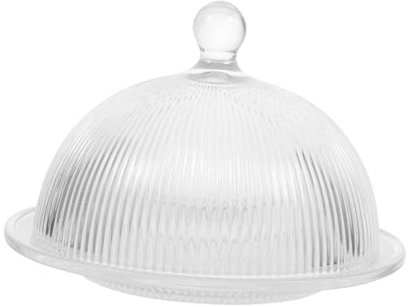Warmhm 1 Ensemble Présentoir à Gâteaux De Gâteau De Service Cloche à Gâteau Assiette à Gâteau avec Plateau Assiette à Bonbons Décorative Bonbonnière en Verre Un Verre
