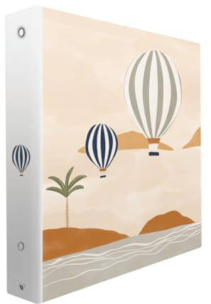 Album photos pochettes illustration Montgolfière 400 photos 11,5x15 cm Crème, Compatible 11,5x15 cm 80 pages Taille : 33.8x37.8 cm - Fabriqué en France