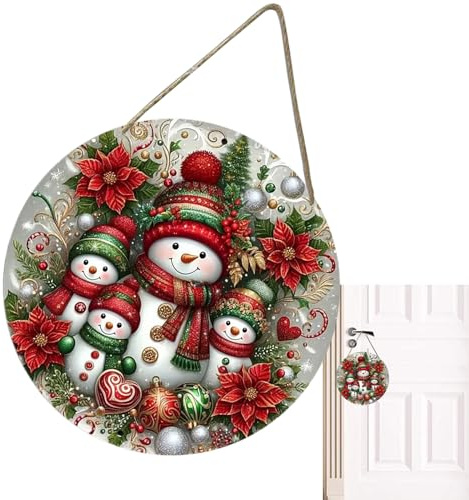 Patifirst Carteles de Navidad | Decoración para Puerta Principal Navideña - Colgantes de Madera para Interior Exterior Casa Cocina Oficina - Festivo para el Hogar