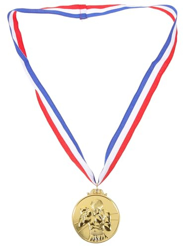 GARVALON Médailles De Boxe 5 Pièces avec Cordons Lot de Médailles Sportives pour Compétition Jeux Et Récompenses De Course 2.76X2.56X0.16In