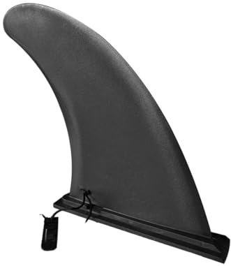 MOTHNUR Aileron de Planche de Surf Gonflable Noir 18 x 32 x 215 cm détachable en Nylon et Plastique Accessoire Sup Marin Coulissant pour Kayak et Paddleboard