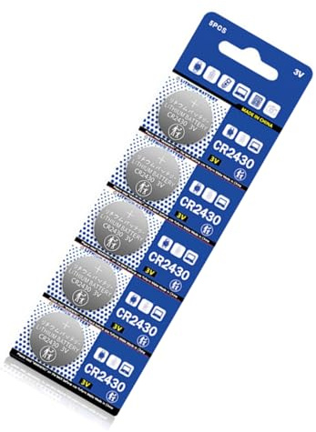 MURYE Lot de 5 piles bouton au lithium CR2430 DL2430 KL2430 KECR2430 KECR2430 3 V 270 mAh pour télécommandes et flashs