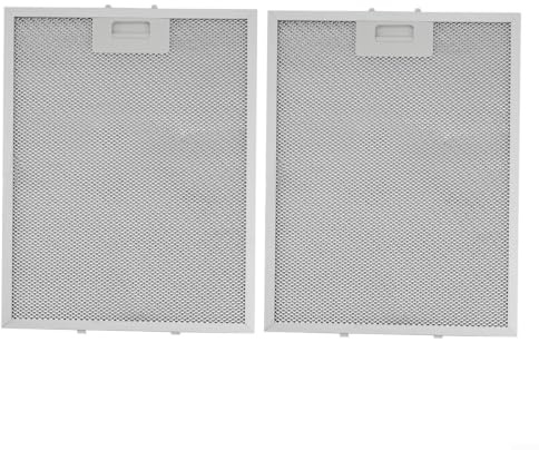 2 Stück Aluminium-Mesh-Fettfilter für Küche für Dunstabzugshauben, Metallfilter mit verbesserter Ölaufnahme, geeignet für die meisten Marken, 350 x 240 x 9 mm