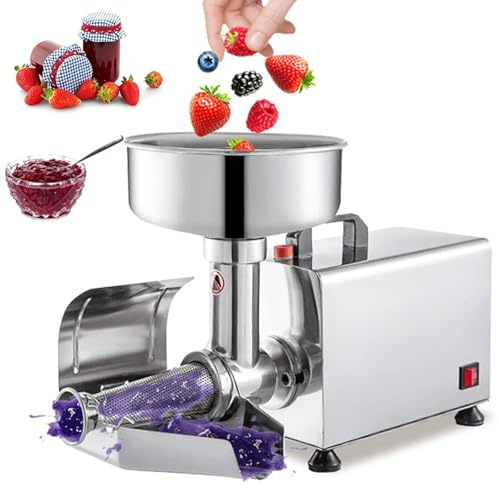 Spremiagrumi elettrico per pomodoro, 450 W, in acciaio inox, per salse, marmellate e puree, ideale per uso in cucina
