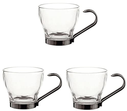 Quid K3 Taza Cafe 11CL C/A INOX Supreme QD, Multicolor, 10,8 cl - Pack de 3