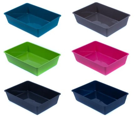 Katzentoilette Schale 50 cm eckig Sonderpreis 4-er Set | Auswahl Größen 37, 42, 50, 57 cm S M L XL