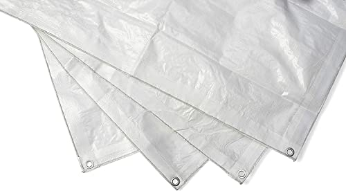 Seilflechter - Bootsplane wasserdicht, 2x3m, weiß, 250 g/qm, UV-beständig, Abdeckplane mit Ösen, Gewebeplane wasserdicht und Winterfest