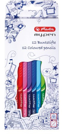Herlitz Buntstifte my.pen, dreikant, 12 Farben, FSC