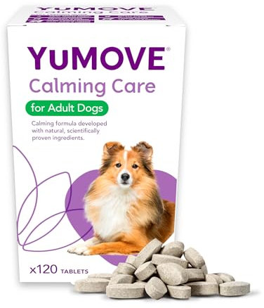 YuMOVE Calming Care Tasty Treats Dog Supplements, Anxiety Relief Calming Tablets for Dogs who are Stressed or Nervous, Adult Dogs, 120 Tablets