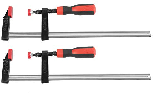 Cocoarm Schraubzwingen Set, Temperguss F-Klemmzwingen für Holzbearbeitung, 50 x 300mm, 2 Stück, Schwere Ausführung, DIY Handwerkzeug