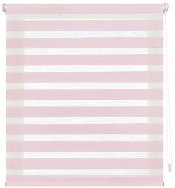 Blindecor - Indus doppelrollo klemmfix ohne bohren - duo rollo klemmfix Rosa - 82 x 180 cm (Breite x Länge) Stoffgröße 79 x 175 cm