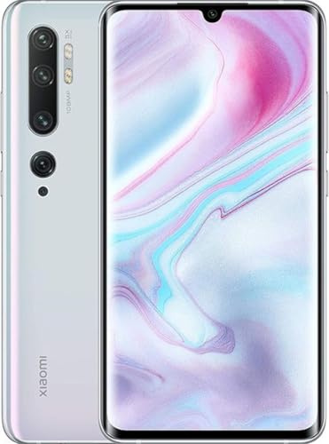 Xiaomi Mi Note 10 Smartphone (16,43cm (6,47) 3D Curved AMOLED FHD+ Display, 128GB interner Speicher + 6GB RAM, 108MP KI-Penta-Rückkamera, 32MP Selfie-Frontkamera, Dual-SIM, Android 9) Glacier White
