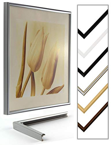 Himalia 48 x 64 cm Bilderrahmen 64 x 48 cm Silber mit Kunstglas klar 1 mm