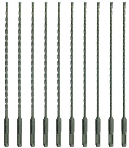 SabreCut 10pcs SDSC55_10 5.5mm x 260mm PGM Approved SDS+ Drill Bits | PGM approved carbide tip and reinforced chrome vanadium core drill stone, concrete and brick with long service life