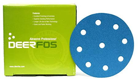 125mm Wet and Dry Sanding Discs for FESTOOL Rotex Pads Film Sandpaper 9 Hole Pack of 50 P40