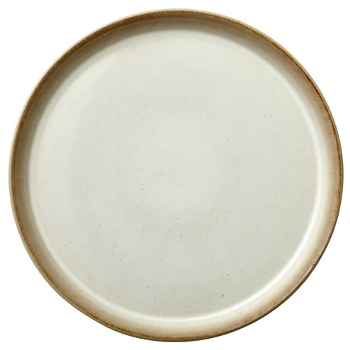 BITZ Teller, Speiseteller, Essteller aus Steinzeug, 27 cm im Durchmesser, Creme/Creme
