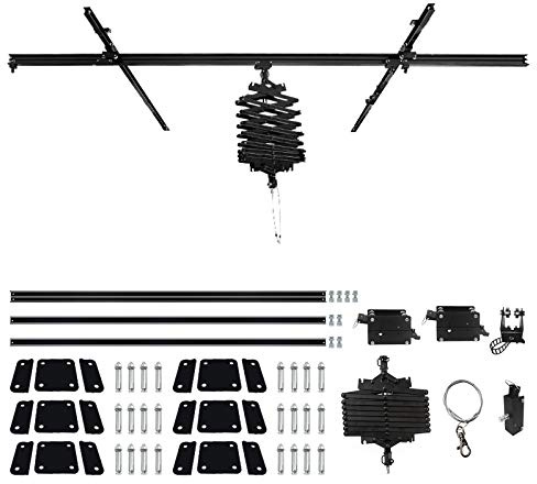 59 x 59 Pantograph Studio Ceiling Rail System Complete Kit with 43-200CM Photography Ceiling Lamp Hanger Studio Lighting Support Rail System (1.5×1.5M-C)