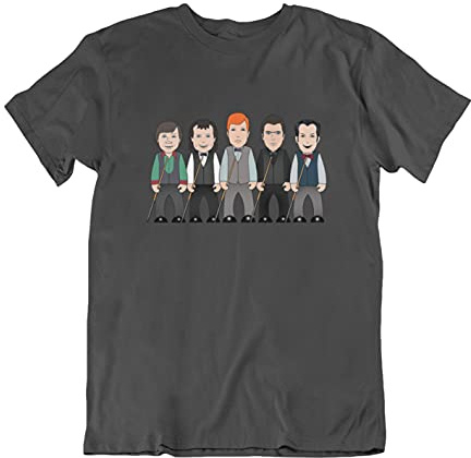 vipwees Snooker legender, sportkarikatyr t-shirt, tillverkad av ekologisk bomull, Träkol, XXL