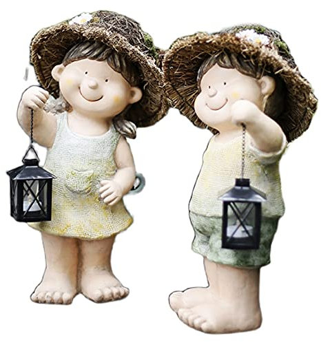 XXXXW Gartenstatuen Gartenfigur Statue Outdoor Decoration Ornamente Courtyard Gartenarbeit Kreative Landschaft Ornamente, Gebraucht für/Terrasse/Wohnzimmer/Rasendekoration Dekorative Gartenskulptur