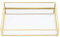 Bandeja con Espejo, Bandejas Doradas, Bandeja Rectangular para Cosméticos, Maquillaje, Organizador Decoración para tocador, Mesa, Perfume, Baño y Dormitorio