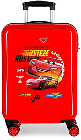 Disney Cars Rusteze Lightyear Valise de Cabine Rouge 38 x 55 x 20 cm Rigide ABS Fermeture à Combinaison latérale 34 l 2 kg 4 Roues Doubles Équipement à Main