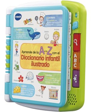 VTech - Diccionario ilustrado Escuela Infantil en casa, Libro Educativo para niños +3 años, más de 200 Palabras para Aprender, Multicolor, Versión ESP