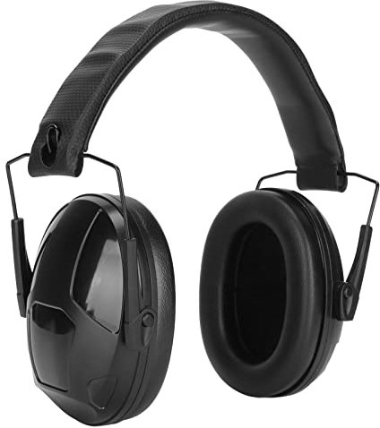 Cache-Oreilles de Sécurité, Casque à Réduction de Bruit NRR 31dB SNR 33d Cache-Oreilles avec Bandeau Réglable Cache-Oreilles de Protection Auditive Compacts et Pliables pour Hommes Femmes, Chasse