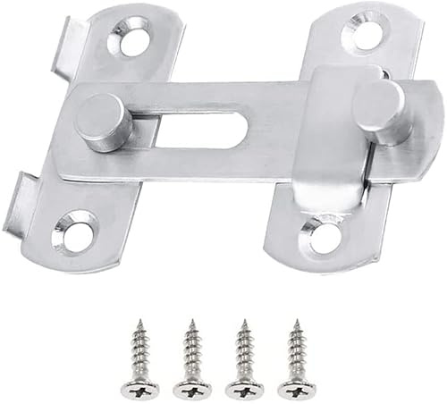Edelstahl Riegel,Türriegel,Flip Latch,Edelstahl Türschloss Türriegel,Tür Zubehör Gilt für Türen,Fenster, Badezimmer, Schrank, Möbel,Schlafzimmer(Groß)