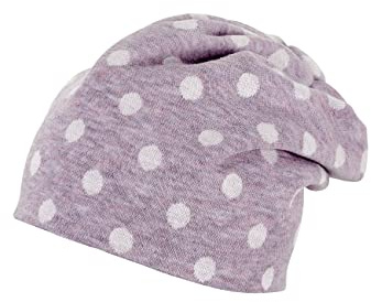 Sterntaler Baby - Mädchen Mütze Baby Beanie Mütze Punkte, Flieder, 47