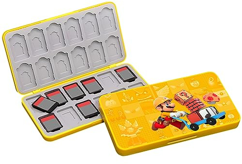 Custodia per Schede di Gioco, Custodie Giochi Switch, Switch Game Card Case, con 24 Giochi Cartridge Slot & 24 SD Card Storage, Organizer Antiurto Resistente All'acqua, Fodera in Silicone (M-O)