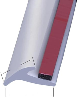 ZFISH Bande d'étanchéité universelle en caoutchouc pour voiture, Type T incliné, joint de porte automatique, joint d'étanchéité en caoutchouc pour bord de voiture-2m blanc 8mm