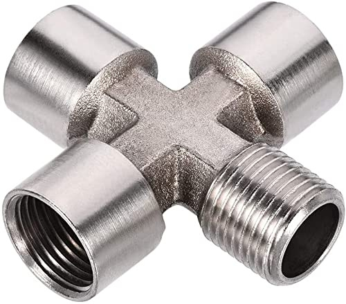 XYWHPGV Accesorio de tubería cruzada de latón 1 / 2G Acoplador de rosca macho hembra Reducción de junta de cuatro vías 64,5 mm X 64,5 mm(9506a 0c24b c5052 7e3b5 c8f34 18437